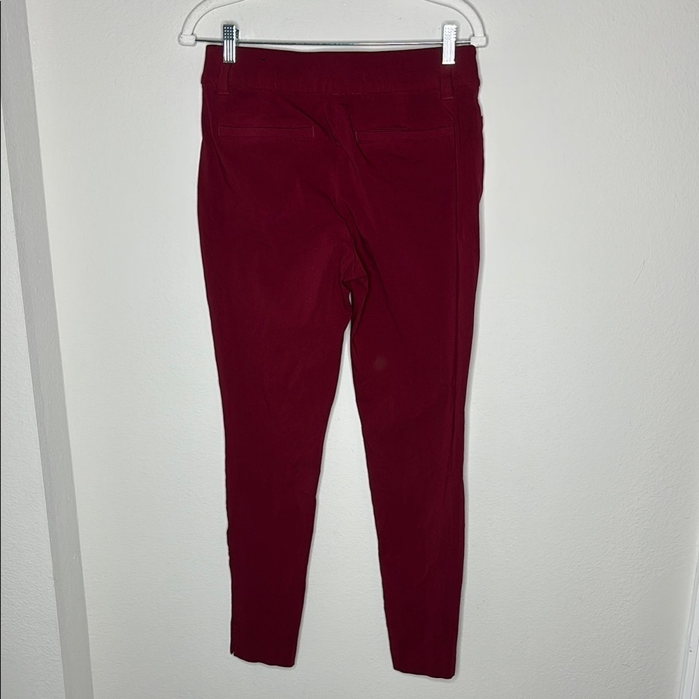 Maurices Maroon Jeggings Form-Fitting Stretch View 3